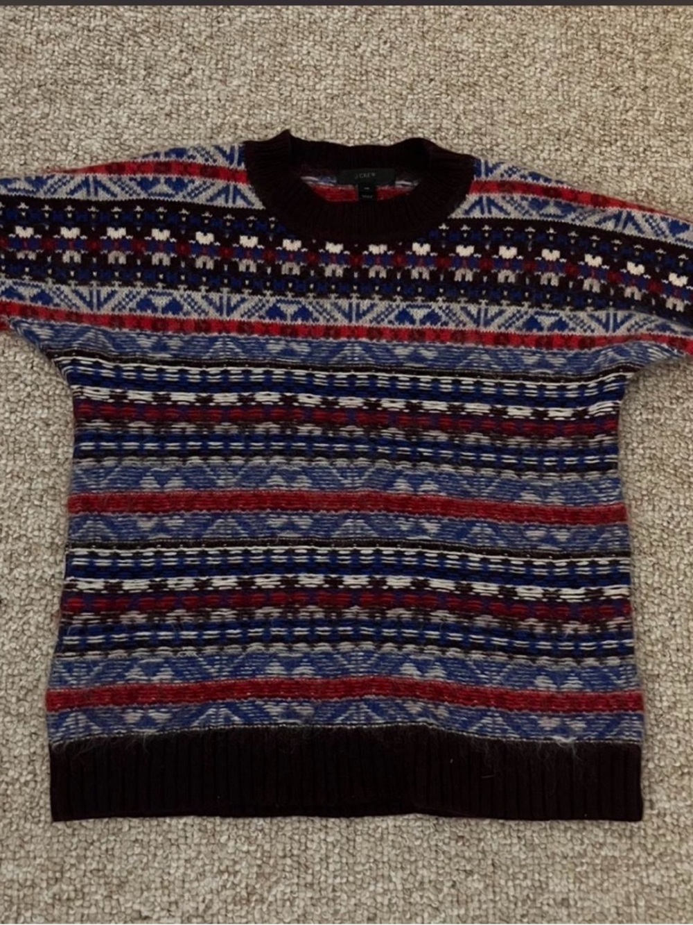J. Crew womens Multicolor wool Crewneck Sweater